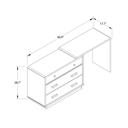 Valencia 3 Drawer Dresser And Desk