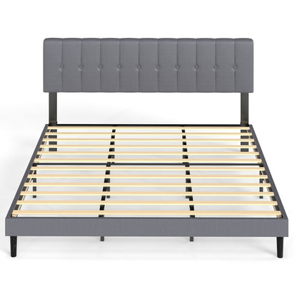 The Headboard Is Made Of Grey Sponge Soft Packaging, The Bed Board Is Wooden And The Bed Frame Is Iron