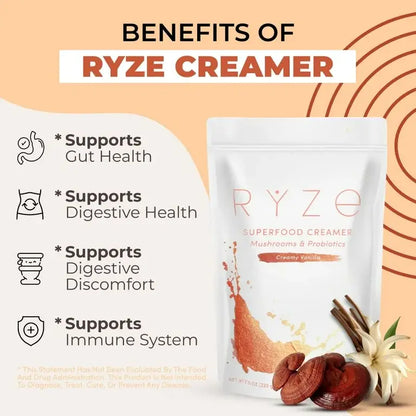 Rÿze Creamer Mushroom & Probiotics 30 Servings 7.75oz Bag
