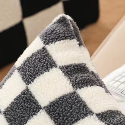 Bedroom Sofa Living Room Double-sided Checkerboard Pillowcase