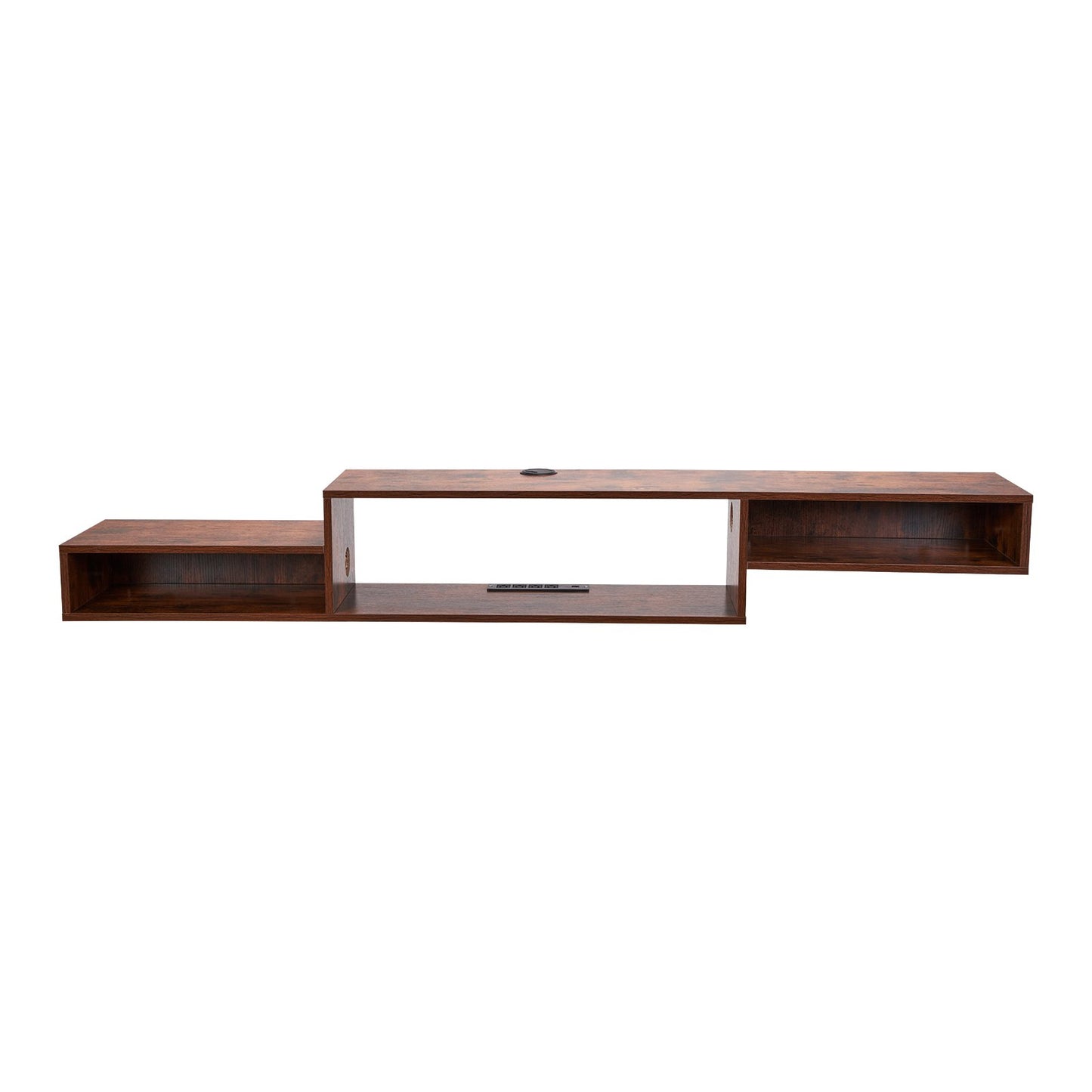 Floating TV Stand, 70" Wall Mount Entertainment Center With Power Outlet & Cable Hole, Modern Floating TV Shelf With Storage Cabinet For DVD Player, Cable Box, Game Console, TV Accessory, Wood