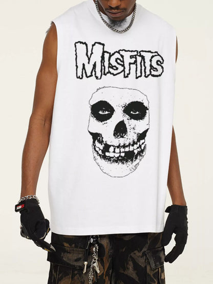 Men's Skull Graphic Sleeveless Tank Top