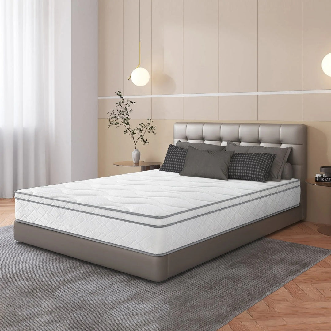 Queen Size Mattress,10 Inch Hybrid Mattress In A Box With Gel Memory Foam,Individually Wrapped Pocket Coils Innerspring For Breathable And Durable Support, Made In USA, CertiPUR-US Certified