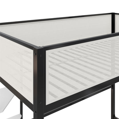Axel Twin Loft Bed With Desk & Shelves