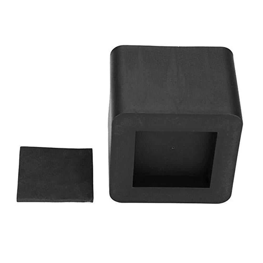 Black square bed foot mat