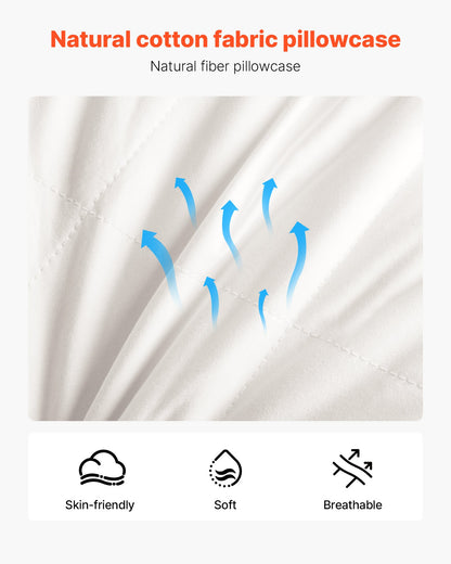 Bed Pillows For Sleeping, Set Of 2, Queen Size Luxury Quality Hotel Pillows With Original Down Alternative Filling, Supportive And Fluffy, Bedding For Back, Stomach And Side Sleepers, White