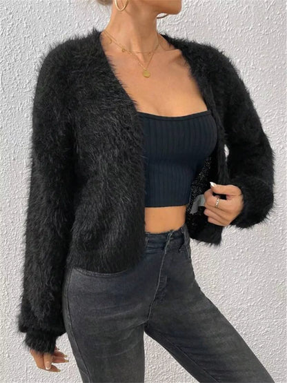 Open Front Long Sleeve Cardigan