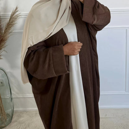 Middle East Dubai Türkiye Autumn Winter Daily Cardigan Dress