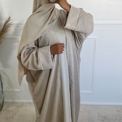 Middle East Dubai Türkiye Autumn Winter Daily Cardigan Dress