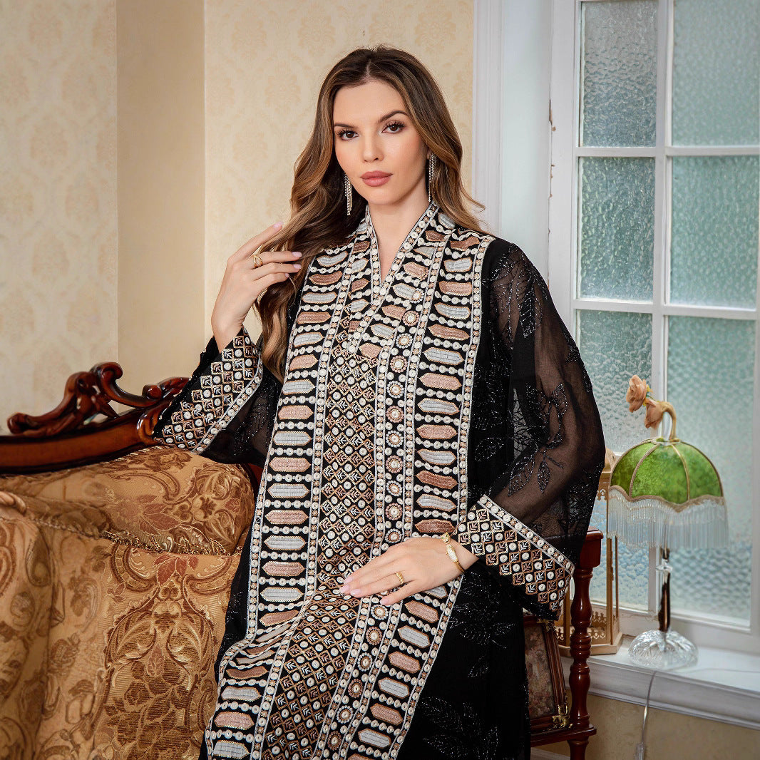 Long Robe Women's Abaya Elegant Long Dress Middle East Clothing Dubai Dress
