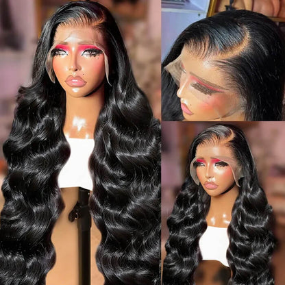 13x4 Lace Front Human Hair Wig, Body Wave Wig Natural Color, 150 Percent Density