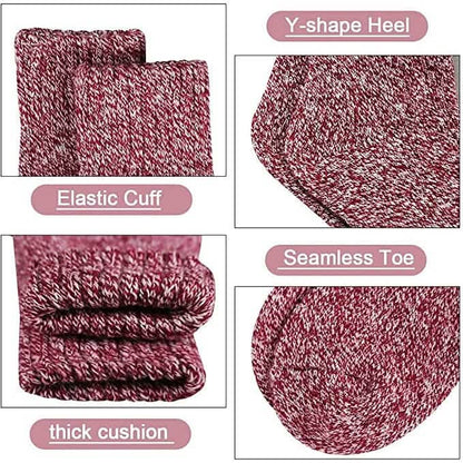 6-Pack: Ladies Soft Warm Winter Thermal Socks Assorted Colors
