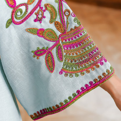 Middle Eastern Muslim Embroidered Long Robe for Women Dubai Turkish Luxury Evening Dress Maxi Dress