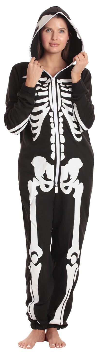 Adult Onesie Pajamas Costume - Cozy Fleece Jumpsuit for Women Men