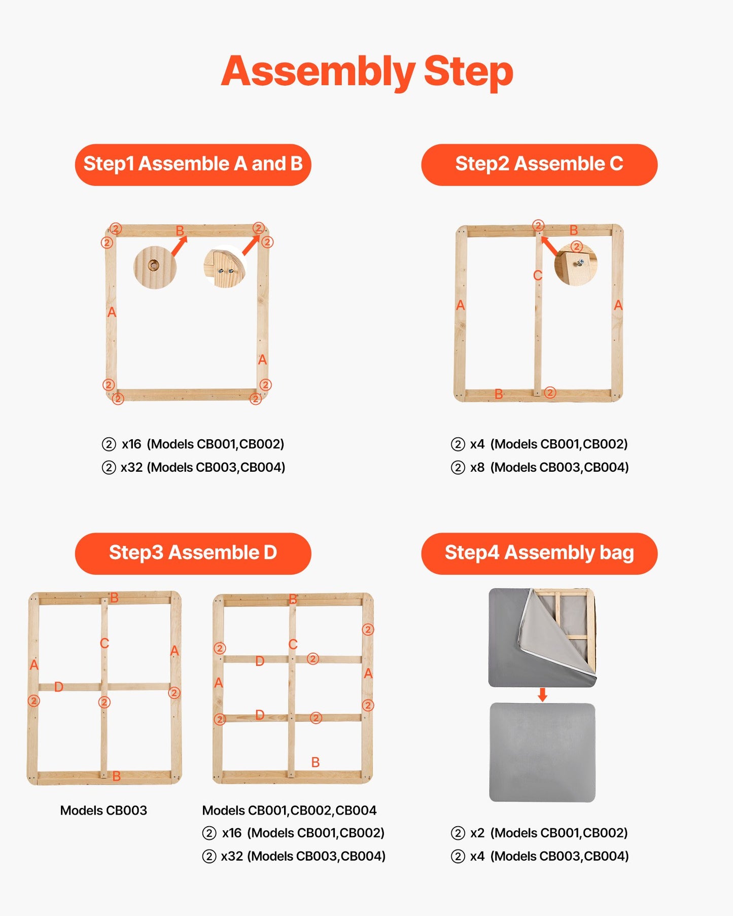 Twin Size Bunkie Board, 1.5 In Bed Board Slats With 200D Oxford Cloth, Wooden Mattress Support For Twin Size Bed, Easy Assembly Support Under Mattress, 2 Piece, Gray