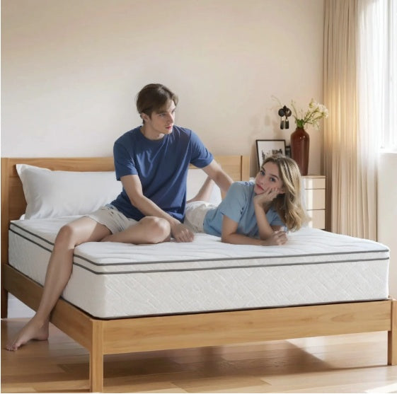 King Size Mattress,10 Inch Hybrid Mattress In A Box With Gel Memory Foam,Individually Wrapped Pocket Coils Innerspring For Breathable And Durable Support, Made In USA, CertiPUR-US Certified