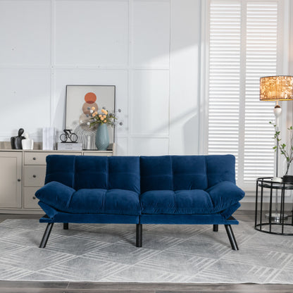 Navy Blue Convertible Folding Modern Sofa Bed