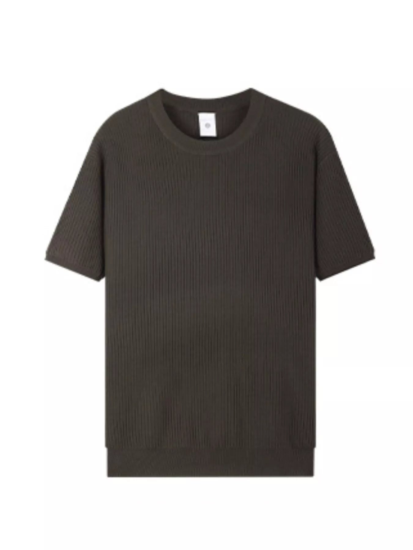 Men's Plus Size Ribbed Knit Relaxed Fit T-Shirt