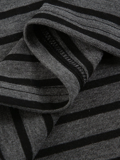 Striped Boat Neck Long Sleeve T-Shirt