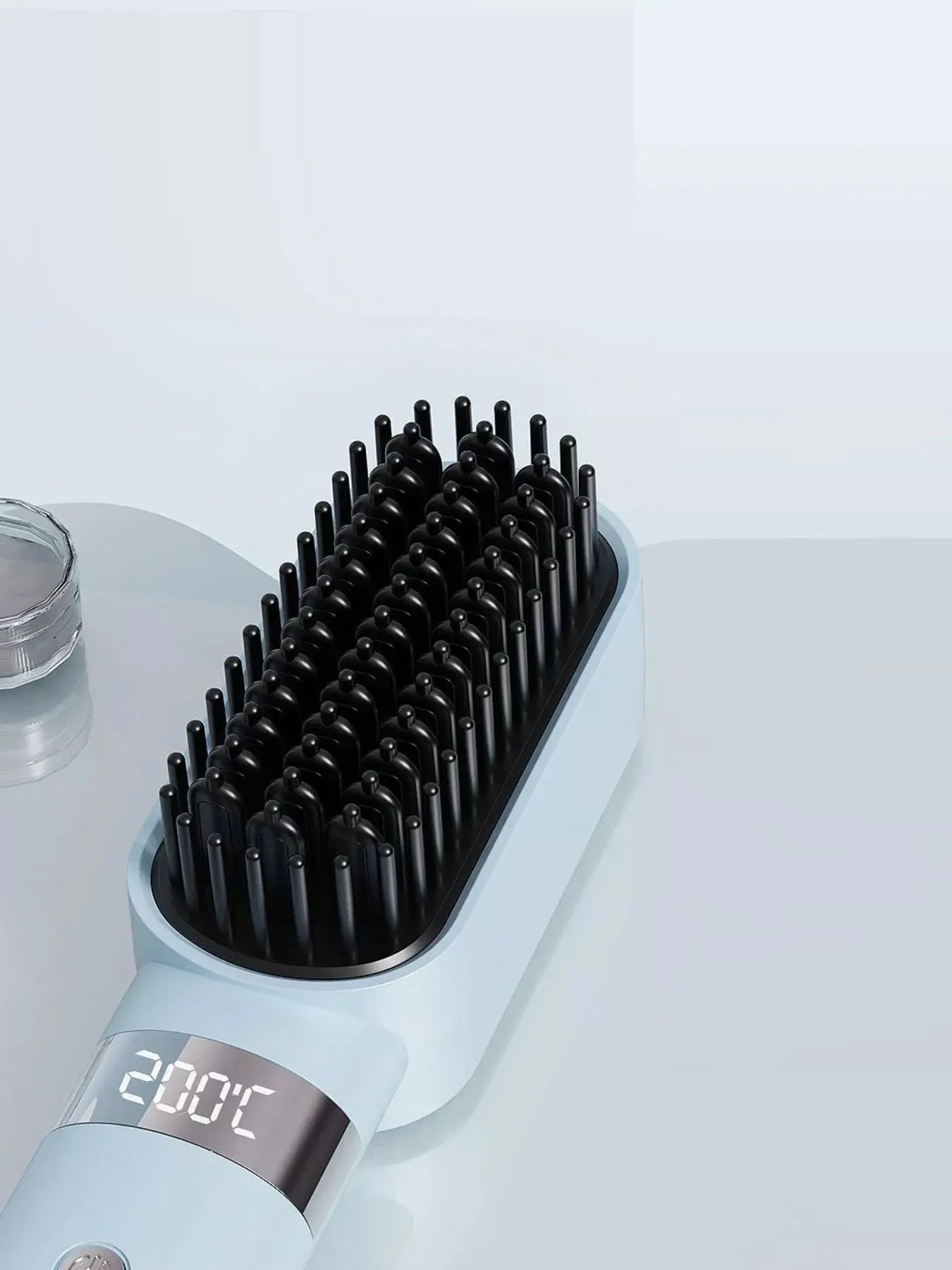 2-in-1 Portable Wireless Ionic Brush Straightener Comb