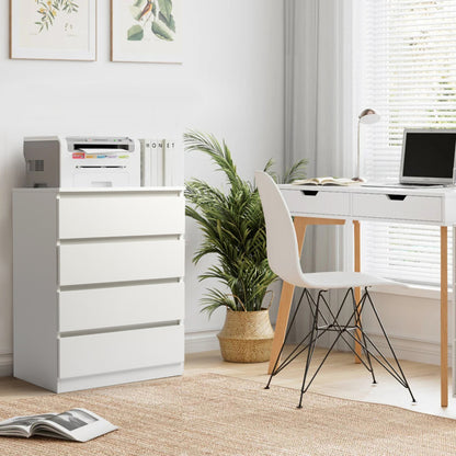 4-drawer Cabinet Without Handles, White