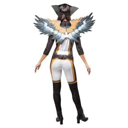 Hawk Girl Costume - Women's Superman Movie Jumpsuit with Wings and Headpiece