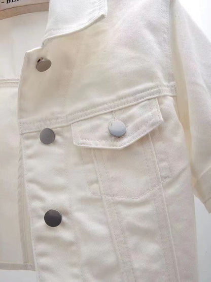 Full Size Cropped  Denim Jacket Plus Size