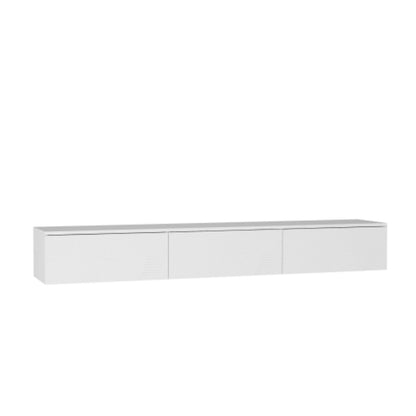 Floating TV Stand Wall Mounted With 16 Color LEDs,Modern TV Stand, Floating TV Cabinet Entertainment Center For 55 60 65 Inch TV,White