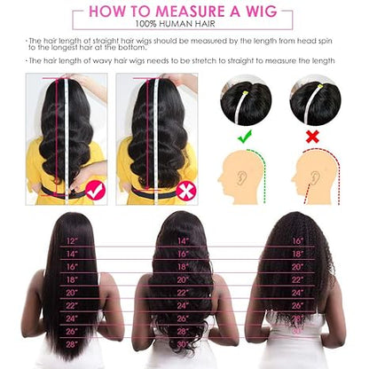 4x4 Lace Closure Human Hair Wig, Water Wave Wig Natural Color, 150 Percent Density