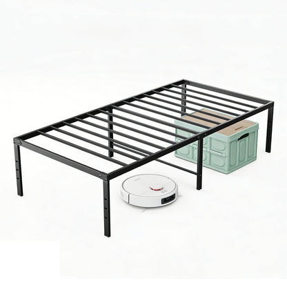 Sturdy And Durable Metal Base Frame, Noiseless Sturdy Steel Crossbars, Under-bed Storage Space, No Need For Box Springs