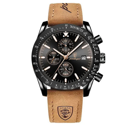 Multi functional waterproof night light men's watch quartz watch