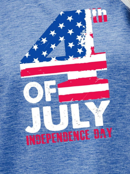 USA Flag Graphic Tee for Women