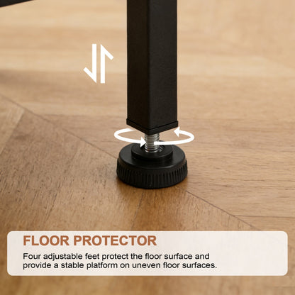 Bedside Table, With Built-in USB-C-type Port Sockets And Adjustable Drawers, 3-layer Storage Rack, And Fabric Drawers