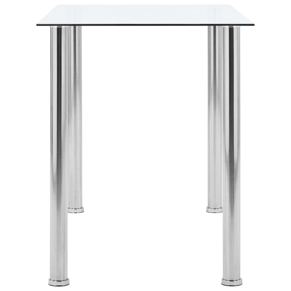 Dining Table Transparent 120 x 60 x 75 cm Tempered Glass