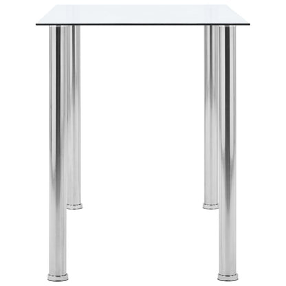 Dining Table Transparent 120 x 60 x 75 cm Tempered Glass