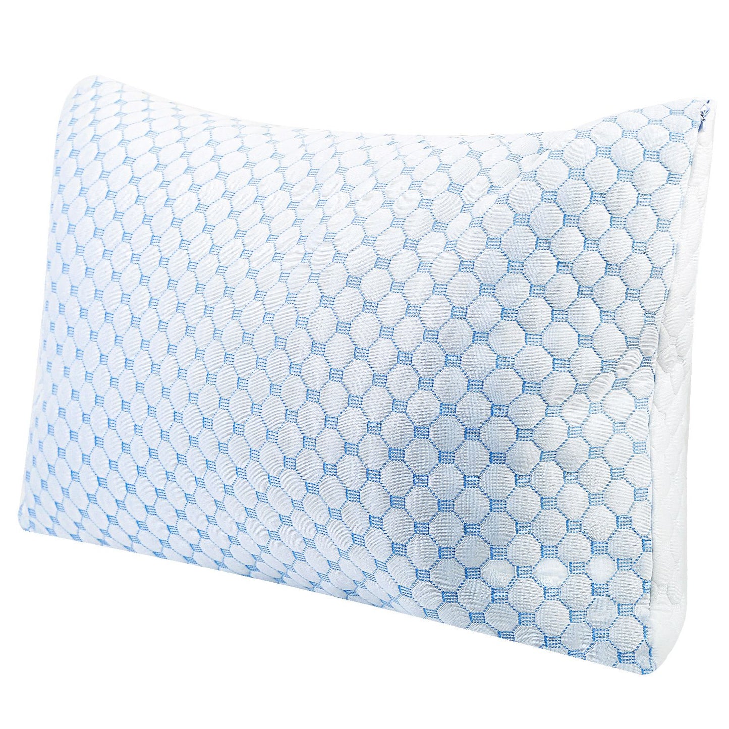 2Pcs Or 1Pc Cooling Memory Foam Pillow Ventilated Soft Bed Pillow With Cooling Gel Infused Memory Foam Machine Washable