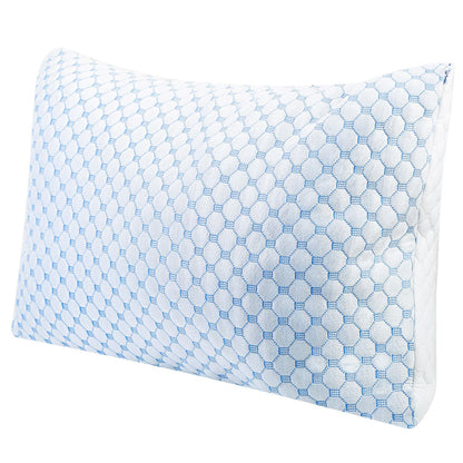 2Pcs Or 1Pc Cooling Memory Foam Pillow Ventilated Soft Bed Pillow With Cooling Gel Infused Memory Foam Machine Washable