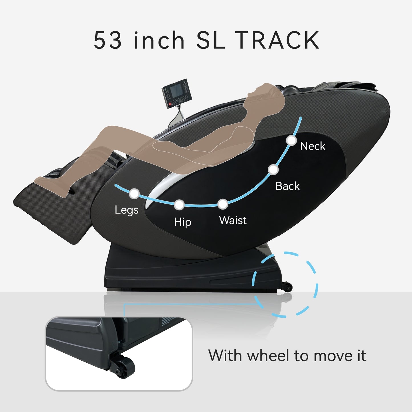 Massage Chairs Full Body Massage Recliner With Foot Roller,Airbag Massage SL Track, Zero Gravity, Bluetooth Speaker,Black