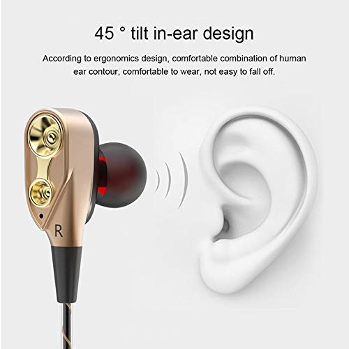 Dual Drive Stereo Wired Earphone In ear Headset Earbuds Bass Earphones For IPhone Samsung 3.5mm Sport Gaming Headset With Micoup