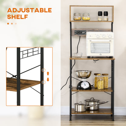 Kitchen Bakers Rack with Power Outlet