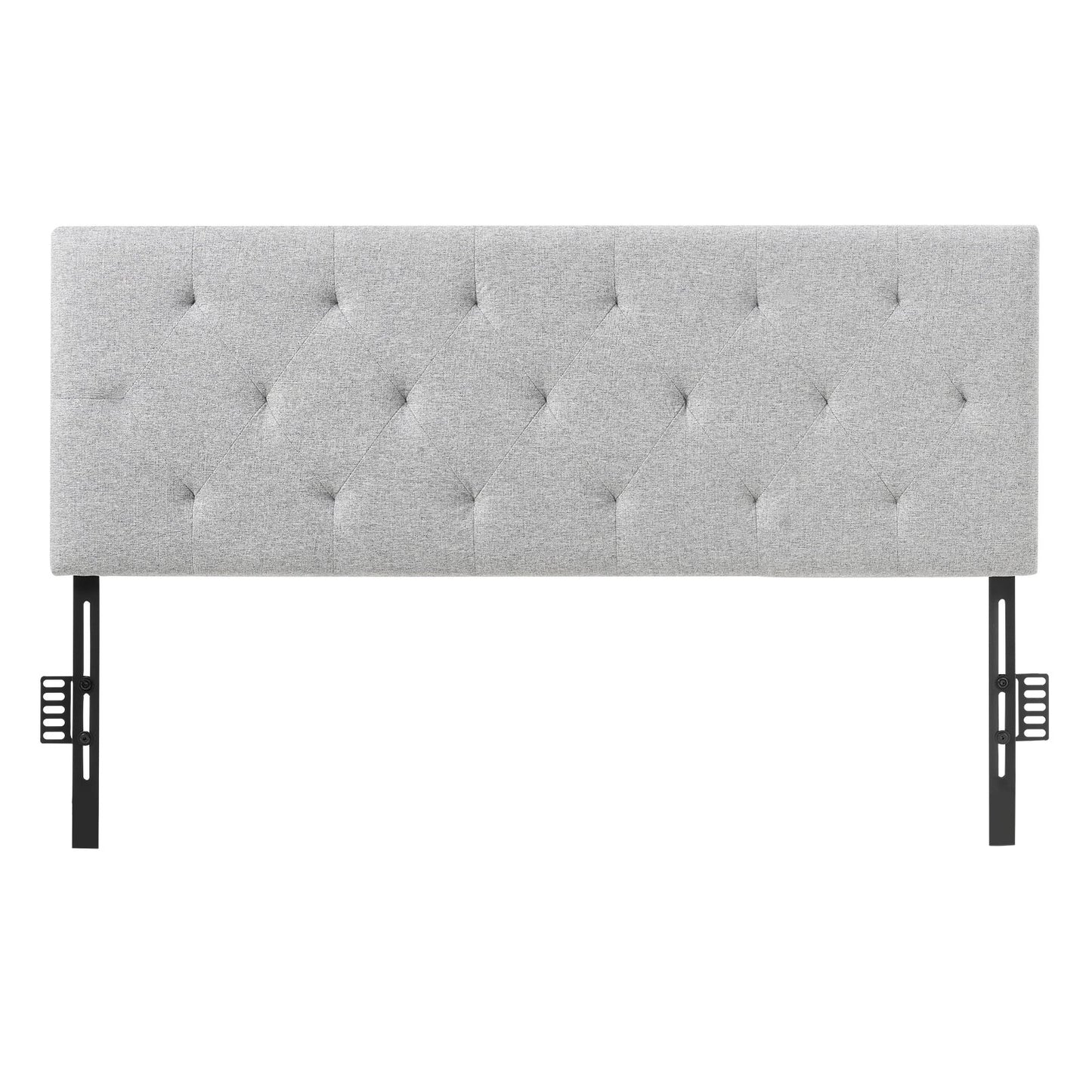 Headboard, Full Size Headboard With Adjustable Height, Comfortable Diamond Tufted For Full Size Bed, W 56.3 X H（35.6-47.4）inches, Ideal For Bedroom, Hotel, Homestay, Dormitory, Light Grey