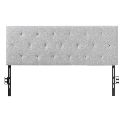Headboard, Full Size Headboard With Adjustable Height, Comfortable Diamond Tufted For Full Size Bed, W 56.3 X H（35.6-47.4）inches, Ideal For Bedroom, Hotel, Homestay, Dormitory, Light Grey