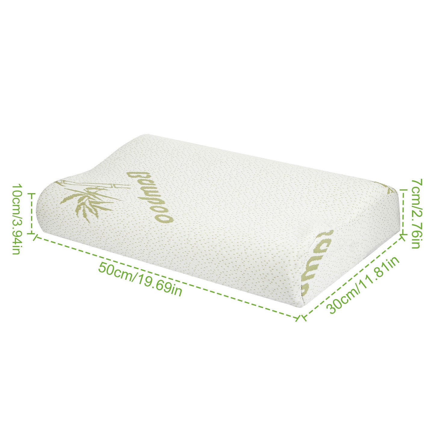 S-L Size Options -- 1Pc Bamboo Memory Foam Sleep Pillow Contoured Cervical Orthopedic Pillow Neck Support Breath Pillow