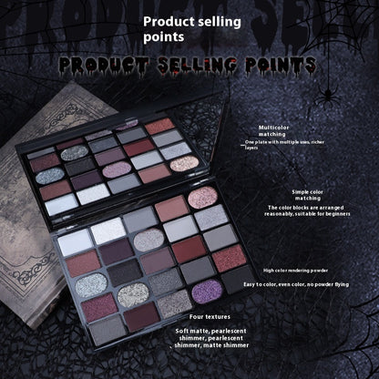 Cahill Dark Goth Eye Shadow Plate Multi-purpose Shimmer Matte Per Plate