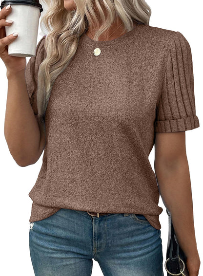 Women's Casual Short Sleeve T-Shirt Loose Fit Summer Top