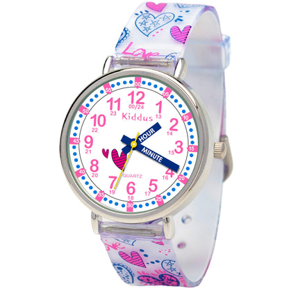 Kids Time Teacher Watch - Educational Analog Watch with Japanese Quartz Movement Ages 5-12