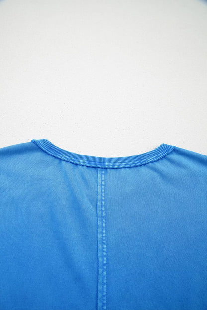 Mineral Wash Star Mesh Patchwork Oversize Tee