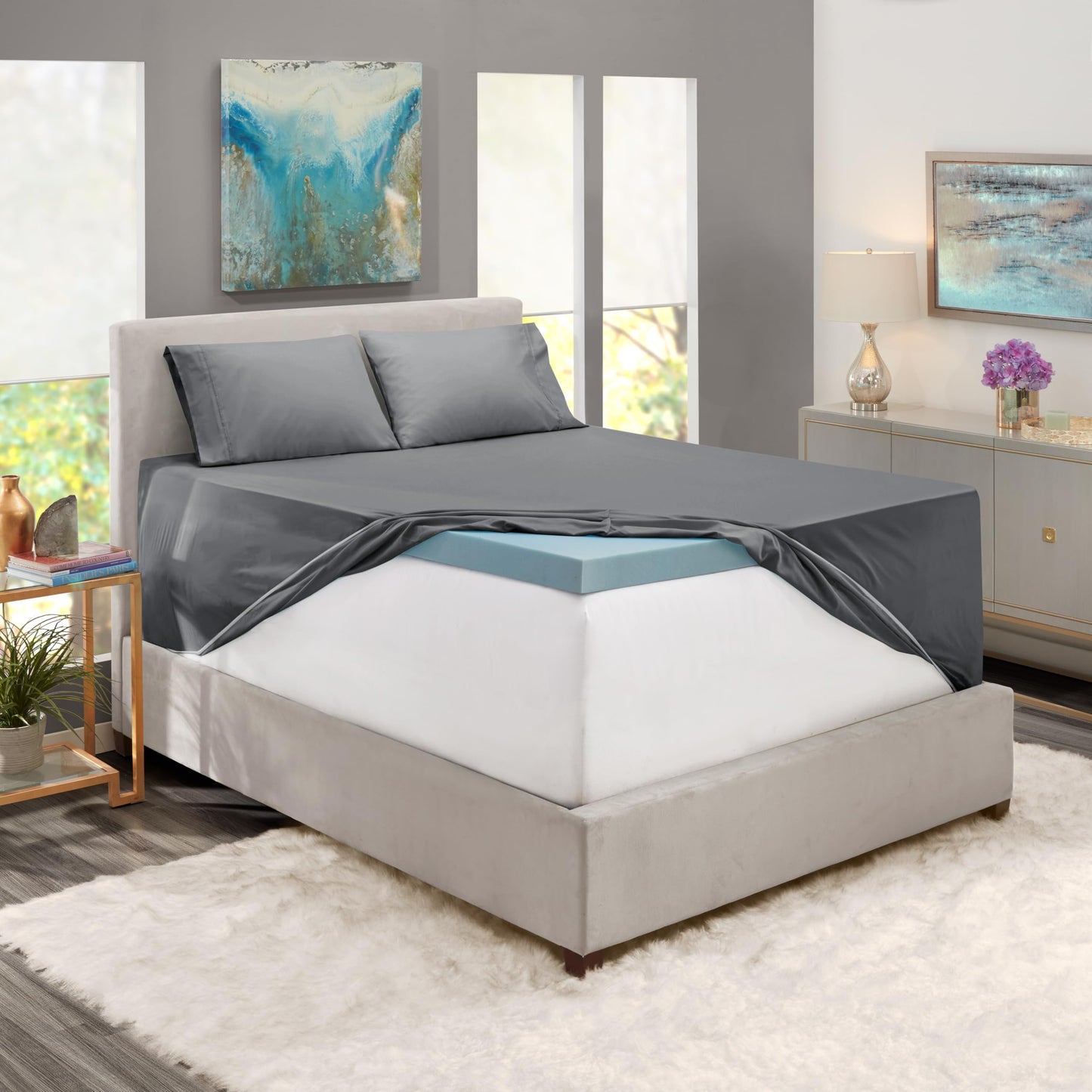 King Size Deep Pocket Sheet Set 6 Piece - Extra Deep Fitted Sheets 18-24 Inch Microfiber Linen