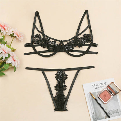 Sexy Lingerie Three-Point Strap Sexy Sleepwear Two-Piece Set Retail