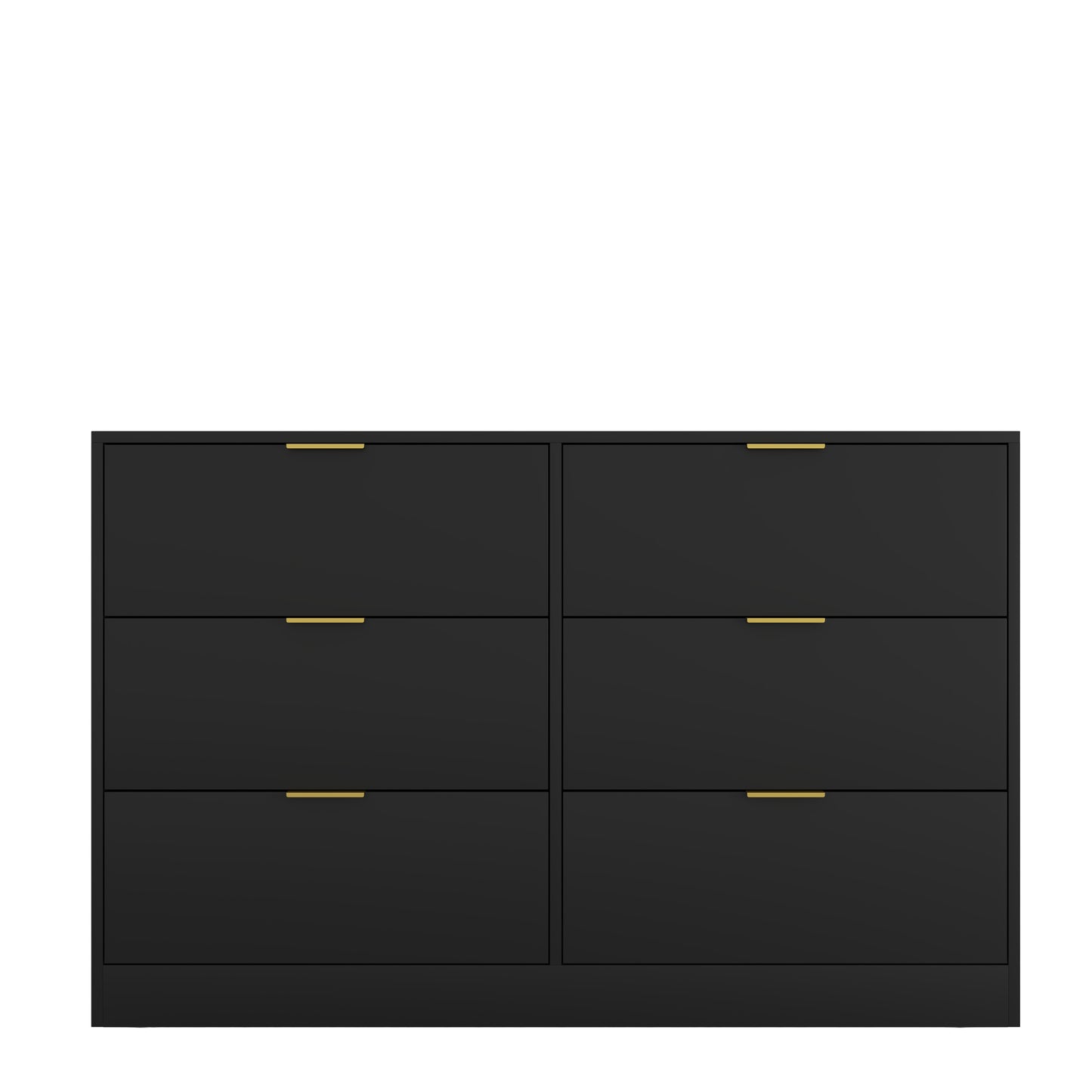 Simply Modern 6-Drawer Dresser, Chest Of Drawers For Bedroom, Living Room, Hallway, And Entryway - Large Storage Cabinet Black